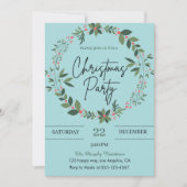 Elegant Blue Wreath kerstfeest Kaart (Voorkant)