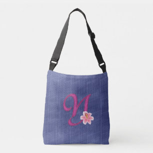 Elegant Blue Y Crossbody Tas