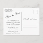 Elegant Blue Yellow Rose Wedding Save the Date Aankondigingskaart (Achterkant)