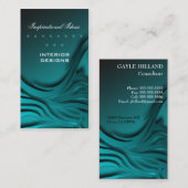 Elegant Blue Zebra Print Visitekaartje (Voorkant / Achterkant)