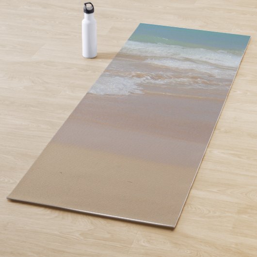 Elegant Blue Zee Water Waves Sand Sjabloon Trendy Yogamat (In situ)