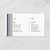 Elegant Blue Zig Zag Pattern Visitekaartje (Achterkant)