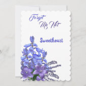 Elegant Bluebell bloemen Vergeet me niet Valentijn Feestdagenkaart (Voorkant)