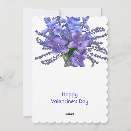 Elegant Bluebell bloemen Vergeet me niet Valentijn Feestdagenkaart (Achterkant)