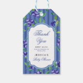 Elegant Blueberry Berry Sweet Baby shower Cadeaulabel (Voorkant)