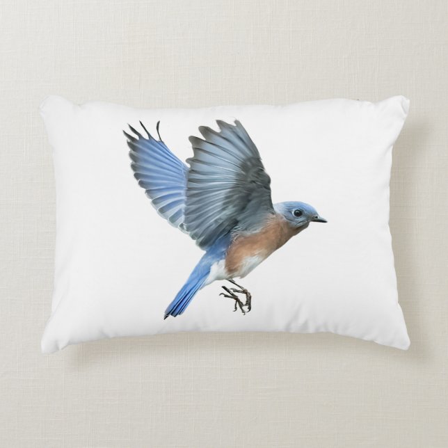 Elegant Bluebird Accent Pillow Accent Kussen (Voorkant)