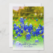 Elegant Bluebonnets Floral Foto Vrijgezellenfeest Kaart (Achterkant)