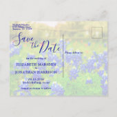 Elegant Bluebonnets Spring Photo Save the Date Aankondigingskaart (Achterkant)