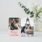 Elegant Blush 2 fotocollage | Dank je Briefkaart (Staand voorkant)