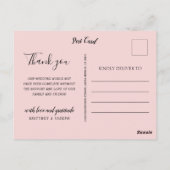 Elegant Blush 2 fotocollage | Dank je Briefkaart (Achterkant)