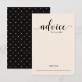 Elegant Blush Advice voor het spel met de Bride Sh Advieskaart (Voorkant / Achterkant)