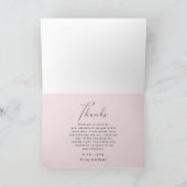Elegant Blush Afstuderen Dank u foto Bedankkaart (Binnen)