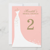 Elegant Blush and Gold Wedding Gown Vrijgezellenfe Kaart (Voorkant)