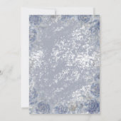 Elegant Blush and Navy Floral Wedding Invitation Kaart (Achterkant)