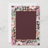 Elegant Blush Anemone Bloemen Krans Bruiloft Kaart (Achterkant)