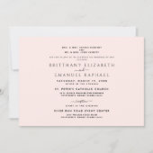 Elegant Blush Beide ouders die op de lijst staan v Kaart (Voorkant)