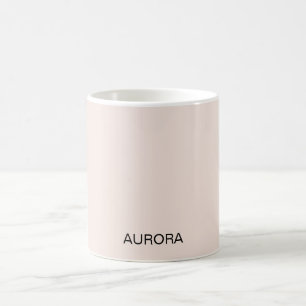 Elegant Blush Beige gepersonaliseerde naam - Koffiemok