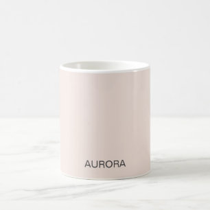 Elegant Blush Beige gepersonaliseerde naam - Koffiemok