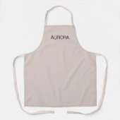 Elegant Blush Beige gepersonaliseerde naam - Schort (Voorkant)