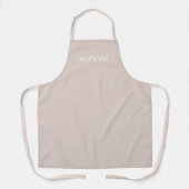 Elegant Blush Beige gepersonaliseerde naam - Schort (Voorkant)