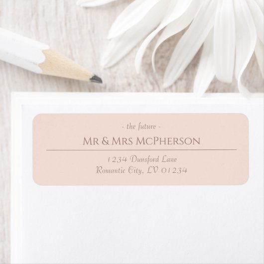 Elegant Blush beige Return Address Label (Insitu)