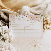 Elegant Blush Bloemen Bruids Recept Kaart