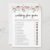 Elegant Blush Bloemen Bruiloft Schoen Spel Kaart (Voorkant)