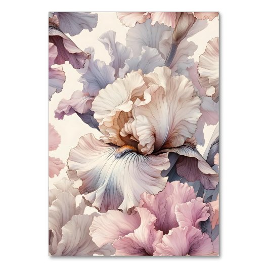 Elegant Blush Bloemen Bruiloft Tafel Nummer Teken Kaart (Achterkant)