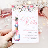 Elegant Blush Bloemen Brunch & Bubbly Vrijgezellen Kaart