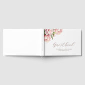 Elegant Blush Bloemen Folie Wit Modern Bruiloft Gastenboek (Volledig)