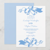 Elegant Blush Bloemen Groen Geometrisch Lijst Brui Kaart (Voorkant / Achterkant)