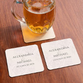 Elegant Blush Bloemen Kalligrafie Script Ampersand Kartonnen Onderzetters