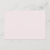 Elegant Blush Bloemen Stoffig Roos Bruiloft Detail Informatiekaartje (Achterkant)