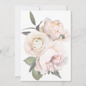 Elegant Blush Bloemen Vrijgezellenfeest Nodig vrou Kaart (Achterkant)