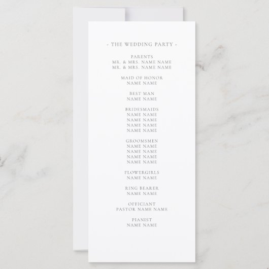 Elegant Blush Bloemen Waterverf Modern Bruiloft (Achterkant)