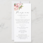 Elegant Blush Bloemen Waterverf Modern Bruiloft (Voorkant)