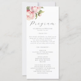 Elegant Blush Bloemen Waterverf Modern Bruiloft