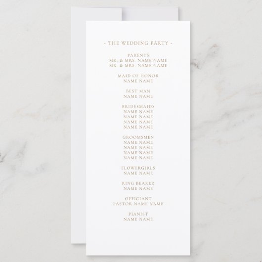 Elegant Blush Bloemen Waterverf Wit Bruiloft (Achterkant)