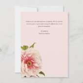 Elegant Blush  Bloemenmonument Fotokaart Kaart (Achterkant)
