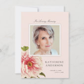 Elegant Blush  Bloemenmonument Fotokaart Kaart (Voorkant)