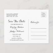 Elegant Blush Bloom Floral Wedding Save the Date Aankondigingskaart (Achterkant)