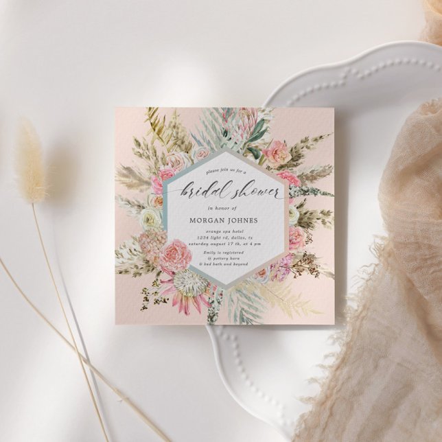 Elegant Blush Bohemian Floral Vrijgezellenfeest (Creator heeft geüpload)