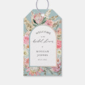 Elegant Blush Bohemian Floral Vrijgezellenfeest Cadeaulabel (Voorkant)