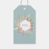 Elegant Blush Bohemian Floral Vrijgezellenfeest Cadeaulabel (Achterkant)