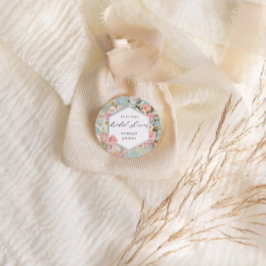 Elegant Blush Bohemian Floral Vrijgezellenfeest Ronde Sticker