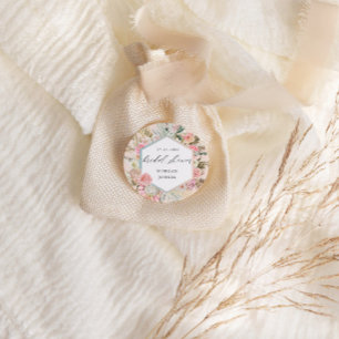 Elegant Blush Bohemian Floral Vrijgezellenfeest Ronde Sticker