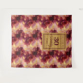 Elegant Blush Bourgondië Goud 30ste Verjaardagsfee Wandkleed (Voorkant (horizontaal))