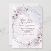 Elegant Blush Bridal Shower Invitation Kaart (Voorkant)