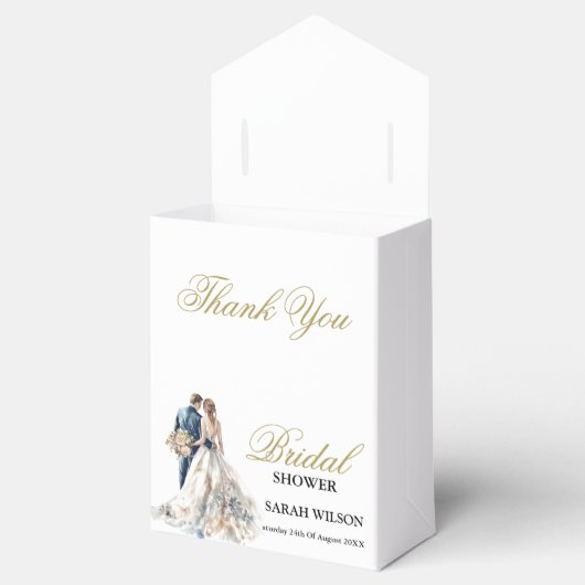 Elegant Blush Bruiloft Bedankdoosjes (Geopend)