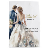 Elegant Blush Bruiloft Vrijgezellenfeest Medium Cadeauzakje (Voorkant)